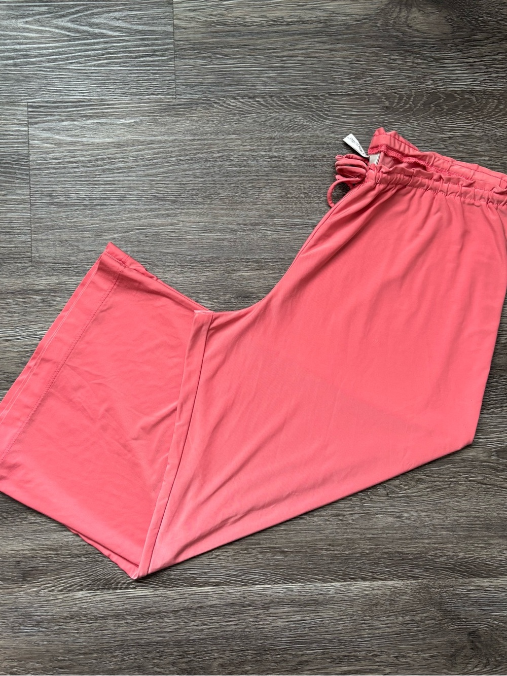 Ambrielle Coral-Pink Drawstring Waist Pants